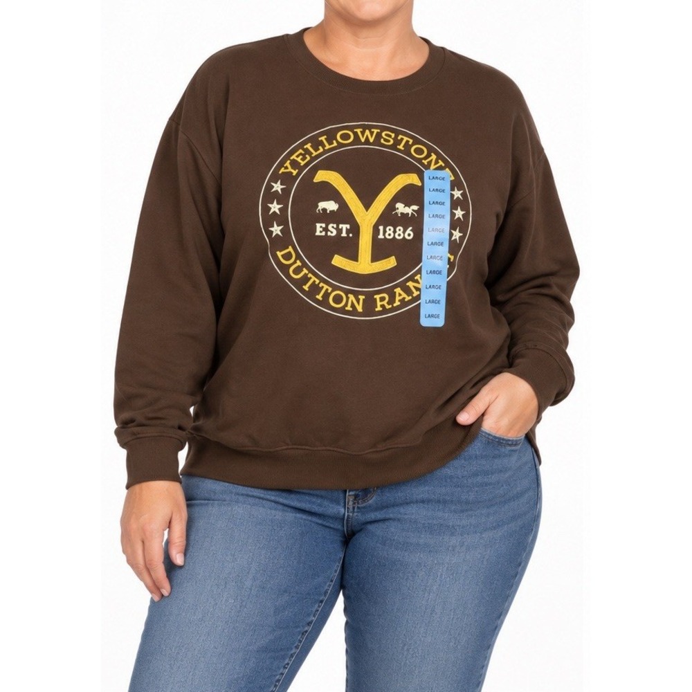 Yellowstone Unisex Adults Embroidered Logo Relaxed Fit Sweatshirt